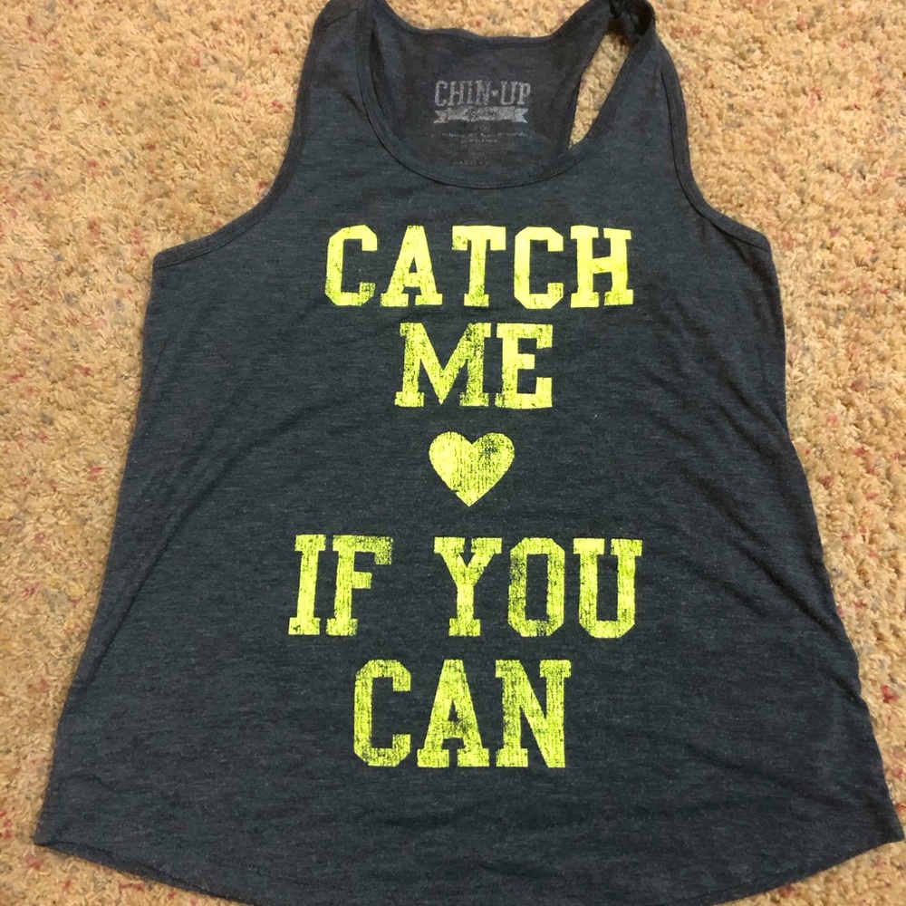 Gray workout tank